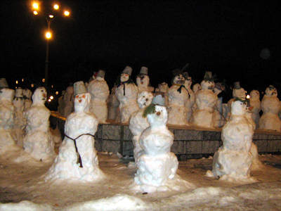 Снеговики в парке Горького